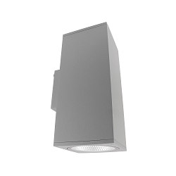 wall luminaire SHORELINE PRO SQUARE 140 UP&DOWN 2 flames, square, CCT Switch IP65, light grey dimmable