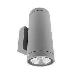 wall luminaire SHORELINE PRO ROUND 100 UP&DOWN 2 flames, round, CCT Switch IP65, light grey dimmable