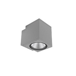 wall luminaire PRO SQUARE 100 DOWN 1 flame, square, CCT Switch IP65, light grey dimmable