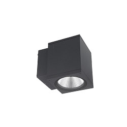 wall luminaire PRO SQUARE 100 DOWN 1 flame, square, CCT Switch IP65, dark grey dimmable
