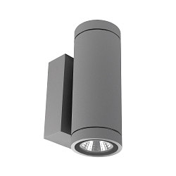 wall luminaire SHORELINE PRO ROUND 68 UP&DOWN 2 flames, round, CCT Switch IP65, light grey dimmable