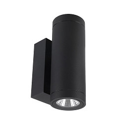 wall luminaire SHORELINE PRO ROUND 68 UP&DOWN 2 flames, round, CCT Switch IP65, dark grey dimmable