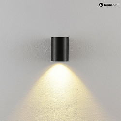 Luminaire mural dextrieur CAN IP65 cylindrique, rigide GU10 IP65, noir gradable