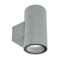 outdoor wall luminaire ACHERNAR UP & DOWN 2 flames GU10 IP65, light grey dimmable