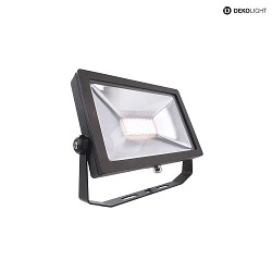 Faretto da esterno FLOOD SMD II con spina, diretto, commutabile IP65 | IP44, Nero 