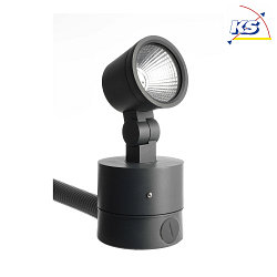 Outdoor LED Strahler COLT COB, IP65, 230V AC, dimmbar, Schwarzgrau, 8W 3000K 470lm 775cd 40