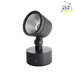 Outdoor LED Strahler COLT COB, IP65, 230V AC, dimmbar, Schwarzgrau, 15W 3000K 1090lm 1825cd 40