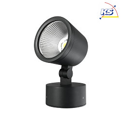 Outdoor LED Strahler COLT COB, IP65, 230V AC, dimmbar, Schwarzgrau, 30W 3000K 2320lm 4395cd 40