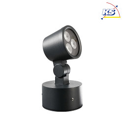 Outdoor LED Strahler COLT SMD RGBW, 24V DC, dimmbar, Schwarzgrau, 8W RGB + 5500K 485lm 20