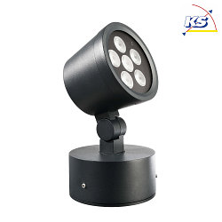 Outdoor LED spot 16W RGBW, IP65, 24V DC, RGB + 5500K 950lm 20, die-cast aluminum, black grey