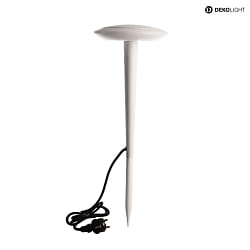 Lampe  broche BERMUDA avec prise de courant, commutable IP65 / IP44, blanche gradable