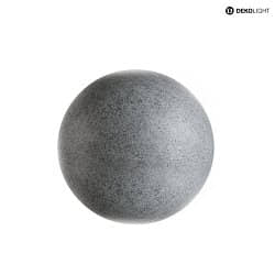 Decorative outdoor Ball luminaire, GRANIT 25, Ø 25cm, IP65 / IP44, E27 max. 20W, plastic PE, grey