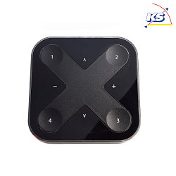 Casambi controller, Bluetooth wall controller Xpress, Input 3V DC, 9 x 9 x 1.2cm, black