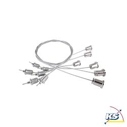 KapegoLED rope suspension LED PANEL II set 6 items, silver