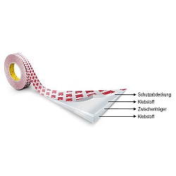 Accessories for Aluminum profile 3M double-sided adhesive tape 9088-200, 15mm / 50m, with foam carrier