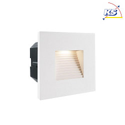 Cover SQUARE / STEP for recessed LED wall luminaire LIGHT base II COB outdoor, 10 x 10cm, beam angle 70, white