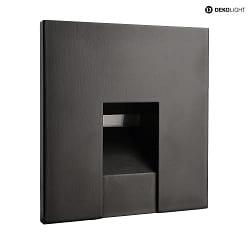 Cover SQUARE for recessed LED wall luminaire ALWAID, jet black