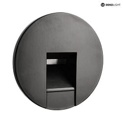 Cover ROUND for recessed LED wall luminaire ALWAID, jet black