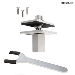 mounting set OFFICE THREE TABLE LAMP adjustable, removable, white aluminum