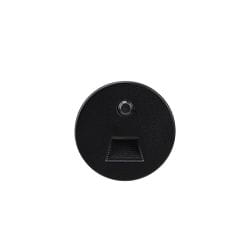 Abdeckung fr Wandeinbauleuchte ALWAID PRO MOTION, rund, Dreieck Lichtkegel, IP20, schwarz