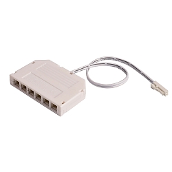 MINI-AMP 6-fold distributor (1x plug, 6x sockets) 20cm, 12V/24V, max. 3A, IP20