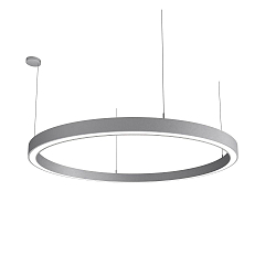 LED Pendelleuchte LAUTARO 1500/80 DOWN OPAL P5, 99W, IP20, DALI dimmbar, 3000K, hellgrau