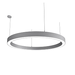 LED Pendelleuchte LAUTARO 1500/100 UP/DOWN PRISMA P5, 141W, IP20, DALI dimmbar, 3000K, hellgrau