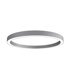 LED Deckenaufbauleuchte LAUTARO 1500/100 PRISMA, 99W, IP20, DALI dimmbar, 2700K, hellgrau