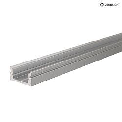 U-Profil AU-01-08, 8-9,3 mm LED Stripes, flach, 1m, silber eloxiert