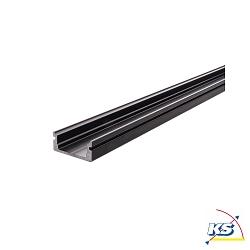 AU-01-10, flat U-profile for 10 - 11,3 mm LED stripes, 200cm, matt brushed black