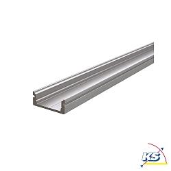 AU-01-12, flat U-profile for 12 - 13,3 mm LED stripes, 200cm, brushed aluminum