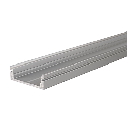 AU-01-15, flat U-profile for 15 - 16,3 mm LED stripes, 100cm, anodized aluminum