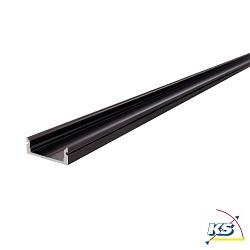 AU-01-15, flat U-profile for 15 - 16,3 mm LED stripes, 200cm, matt brushed black