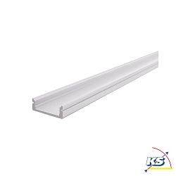 AU-01-15, flaches U-Profil fr 15-16.3mm LED Strips, 200cm, matt-wei