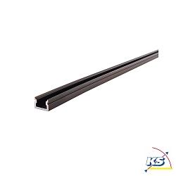 LED Profil AU-01-05 flaches U-Profil fr 5-5.7mm LED Strips, 200cm, schwarz-matt gebrstet