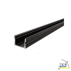 AU-02-15, high U-profile for 15 - 16,3 mm LED stripes, 200cm, matt brushed black