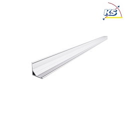 Reprofile corner profile AV-03-12 for 12 - 13,3 mm LED stripes, aluminum, anodized, 200cm, white