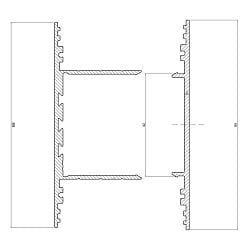 LED Profil PLANO BSH fr Wandmontage, mit LED-Trger, 2m, wei