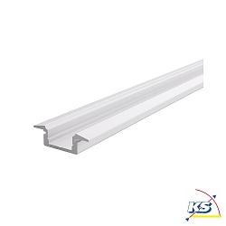 ET-01-08, flat T-profile for 8 - 9,3 mm LED stripes, 200cm, matt white