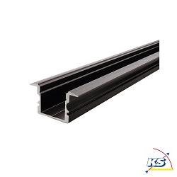 ET-02-12, hohes T-Profil fr 12-13.3mm LED Strips, 200cm, matt-schwarz gebrstet