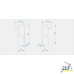 Endcaps R-EL-03-10 set 2 items, white
