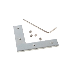 Reprofil Nutenstein / Eckverbinder 90, Metall, naturbelassen, Silber