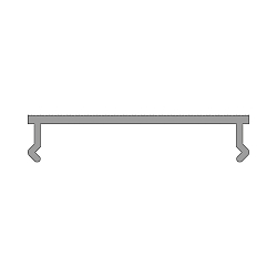 Accessoire Couverture du profil PLANO MS plat, prisme