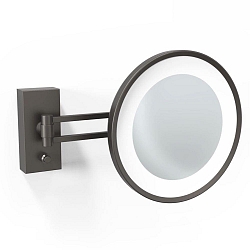 mirror with lighting BS 36 mirror with 3x magnification IP44, silver matt 