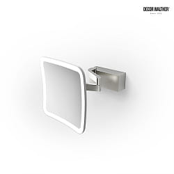Miroir avec clairage VISION S miroir avec grossissement 5x IP44, acier inoxydable mat 