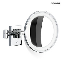 mirror with lighting BS 40 LED 3-fold IP 44, chrome 