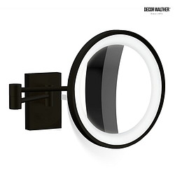 Specchio illuminato BS 40 LED 3 elemento IP 44, Nero opaco 