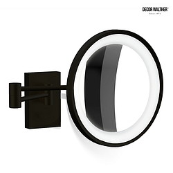 Specchio illuminato BS 40 LED 7 volte IP 44, Nero opaco 