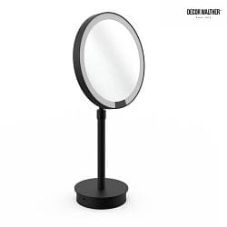 Specchio illuminato JUST LOOK PLUS SR Specchio con ingrandimento 5x IP20, nero opaco dimmerabile
