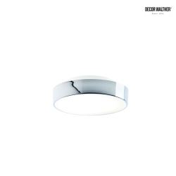 Plafoniera GLOW 26 N LED IP44, cromo dimmerabile